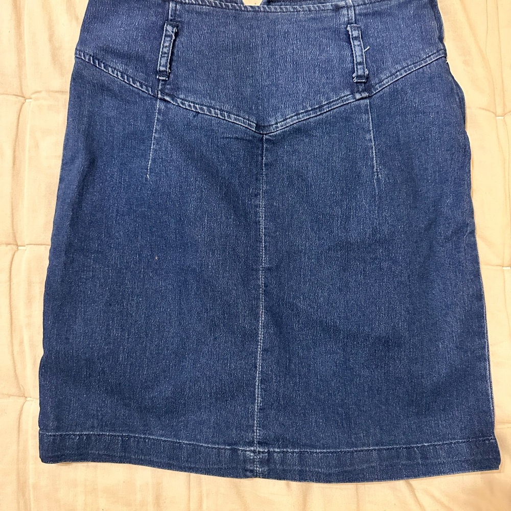 Free People Indigo Pencil Skirt